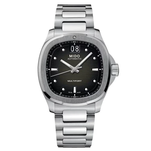 Mido Multifort TV Big Date Automatic 40mm Grey Dial Steel Men's Watch M0495261108100