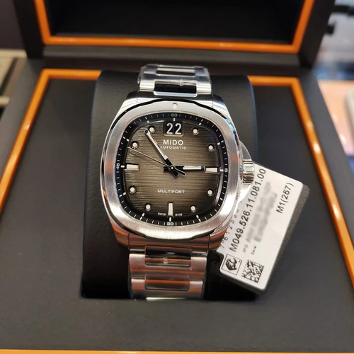 Mido Multifort TV Big Date Automatic 40mm Grey Dial Steel Men's Watch M0495261108100