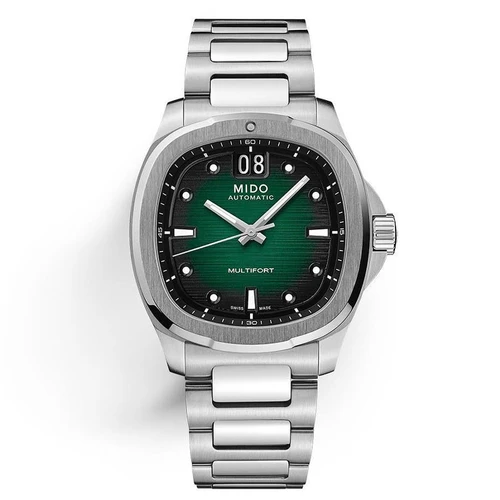 Mido Multifort TV Big Date Automatic 40mm Green Dial Steel Men's Watch M0495261109100