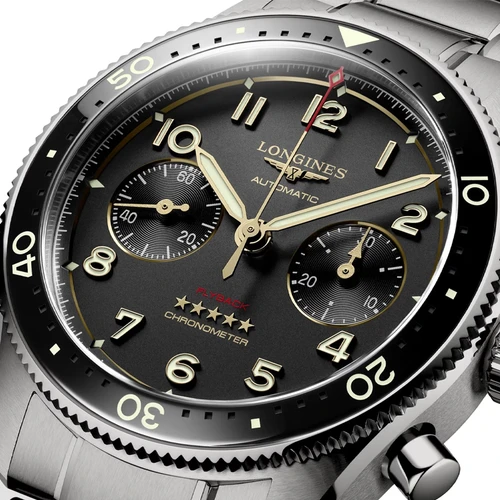Longines Spirit Flyback Automatic Chronograph 42mm Anthracite Dial Titanium Men's Watch L38211536