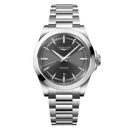 Longines Conquest Automatic 41mm Sunray Black Dial Steel Men's Watch L38304526