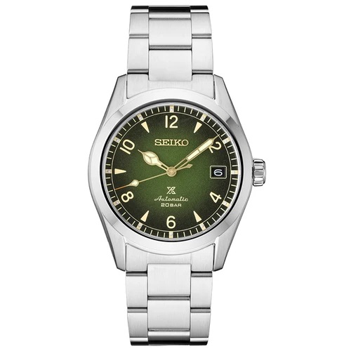 Seiko Prospex Automatic 38mm Green Dial Steel Men's Watch SPB155