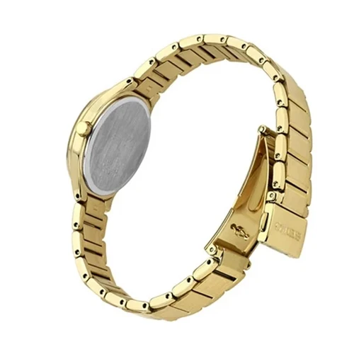 Seiko Solar Quartz 29mm Mother of Pearl Dial Steel Women's Watch SUT320