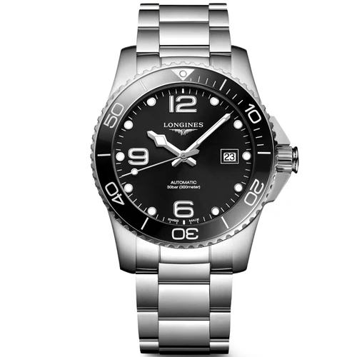 Longines HydroConquest Automatic 41mm Sunray Black Dial Steel Men's Watch L37814566