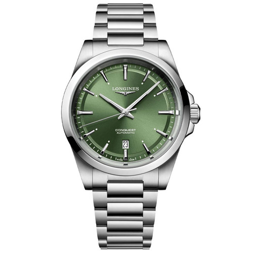 New Longines Conquest 2023 41mm Green Dial Steel Men's Watch