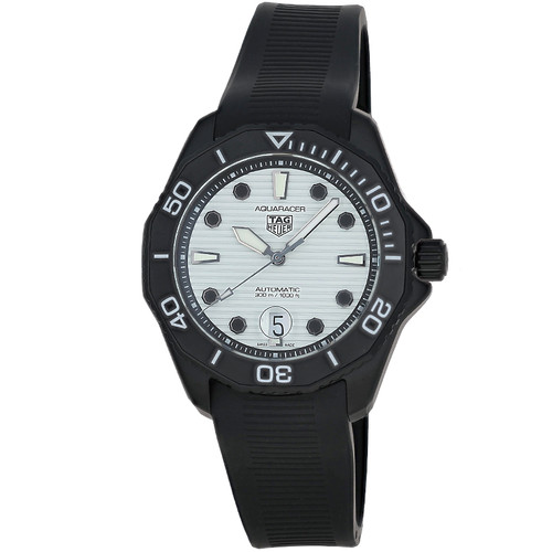 Tag Heuer Aquaracer Automatic 43mm White Dial Rubber Men's Watch WBP201D.FT6197