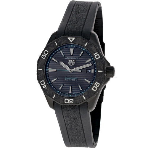Tag Heuer Aquaracer Quartz 40mm Black Dial Rubber Men's Watch WBP1112.FT6199