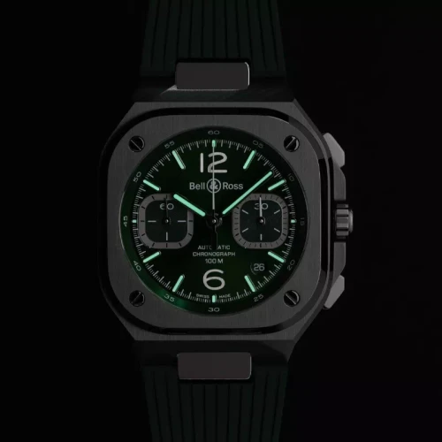 Bell & Ross BR 05 Automatic 42mm Green Dial Rubber Men's Watch BR05C-GN-ST