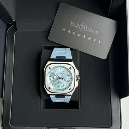 Bell & Ross Bell & Ross Automatic 41mm Blue Dial Rubber Men's Watch BRX5RIBSTSRB