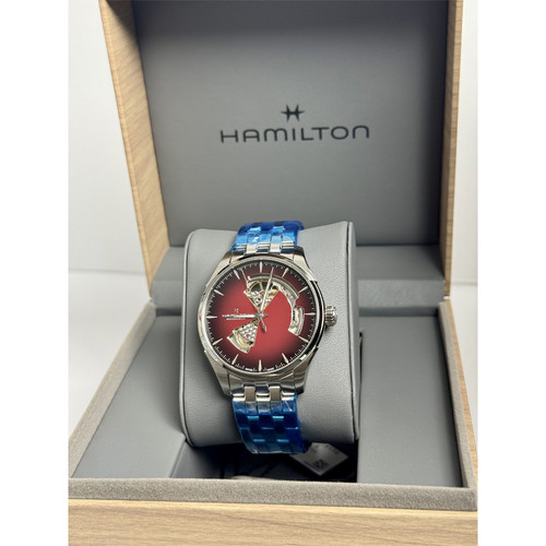 Hamilton Jazzmaster Open Heart Auto 40mm Burgundy Dial Stainless Steel Bracelet Men's Watch H32675170