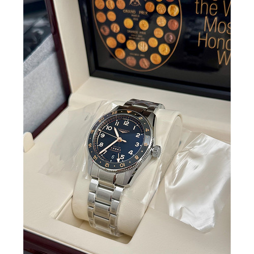 Longines Spirit Zulu Time 39mm Black Matt Dial Men's Watch