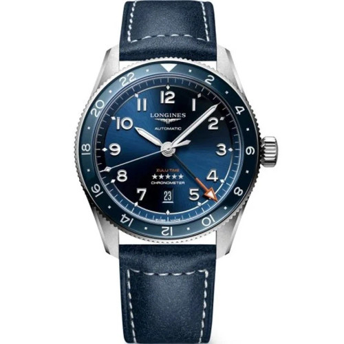 Longines Spirit Zulu Time 42mm Blue Dial Men's Watch