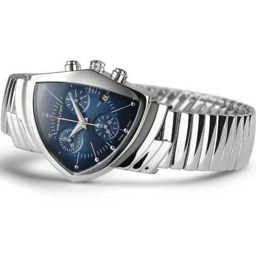 Hamilton Ventura Chrono Quartz 32mm Blue Dial Men's Watch