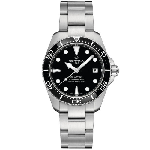Certina DS Action Diver 38mm Powermatic 80 Black Dial Men's Watch