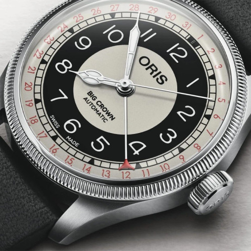 Oris Big Crown Pointer Date Automatic 38mm Black Dial Leather Men's Watch 01 754 7779 4061-07 5 19 25