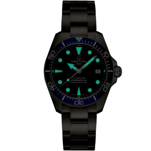 Certina DS Action Diver Titanium 38mm Blue Dial Men's Watch C0488074404100