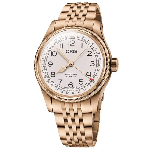 Oris Big Crown Father Time Limited Edition 40mm White Dial Bronze Bracelet Men's Watch 01 754 7741 3161-Set