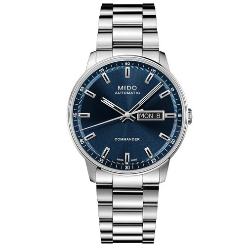 Mido Commander Datoday Automatic 40mm Blue Dial Steel Men's Watch M0214301104100