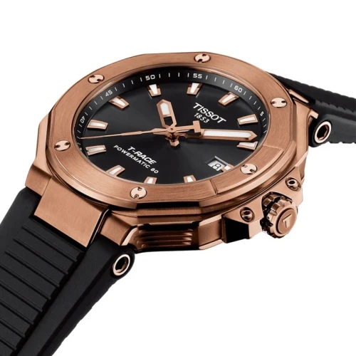 New Tissot T-RACE 41mm Powermatic 80 Rose Gold PVD Men's Watch