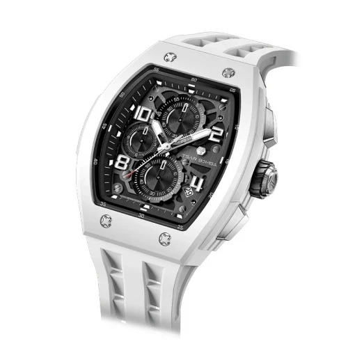 TSAR BOMBA Elemental Bioceramic 45mm Black Dial Men's Bioceramic Quartz Chronograph TB8224B-01