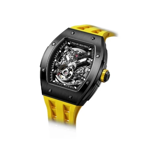 TSAR BOMBA Elemental Skeleton 45mm Black Skeleton Dial Men's Automatic Skeleton Watch TB8228A-05