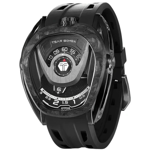 TSAR BOMBA Reactor Carbon 44mm Black Dial Men's Carbon Interchangeable Automatic Watch Set TB8213A(1+1)-06