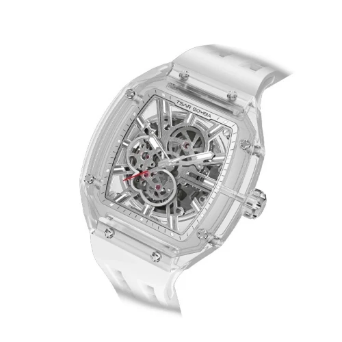 TSAR BOMBA Light Matter 45mm Skeleton Dial Men's Transparent Automatic Skeleton Watch TB8223(1+1)-01