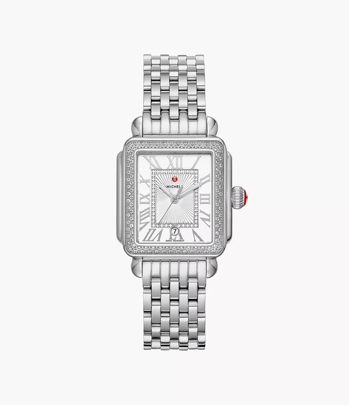 MICHELE Deco Madison Mid 31mm Diamond Silver Dial Women's Watch MWW06G000001