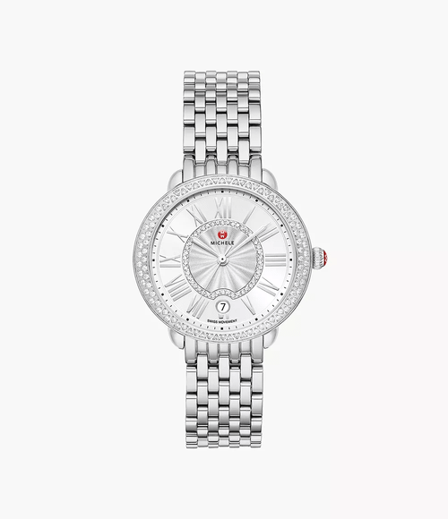 MICHELE Serein Mid 36mm Diamond Silver Dial Women's Watch MWW21B000143