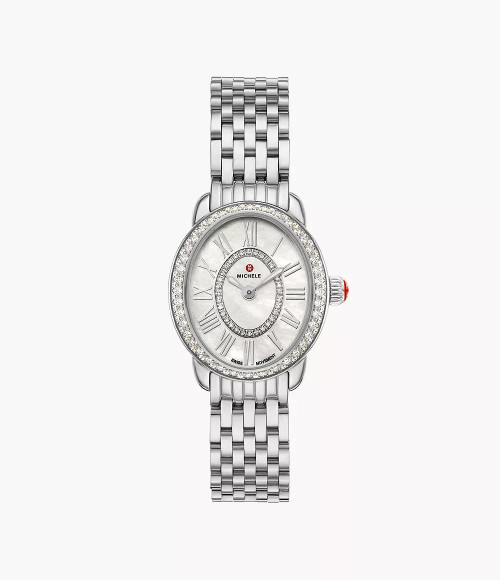 MICHELE Serein Oval 27mm Diamond White MOP Women's Watch MWW21H000001