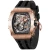 TSAR BOMBA Elemental Skeleton 43mm Black Skeleton Dial Men's Automatic Skeleton Watch TB8208A-46