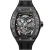 TSAR BOMBA Elemental Carbon 45mm Black Skeleton Dial Men's Carbon Automatic Skeleton Watch TB8228CF-01