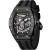 TSAR BOMBA Elemental Carbon 45mm Black Skeleton Dial Men's Carbon Automatic Skeleton Watch TB8228CF-01