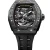 TSAR BOMBA Elemental Carbon 45mm Black Skeleton Dial Men's Carbon Automatic Skeleton Watch TB8228CF-01