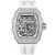 TSAR BOMBA Elemental Skeleton 43mm Silver Skeleton Dial Men's Automatic Skeleton Watch TB8208D-11