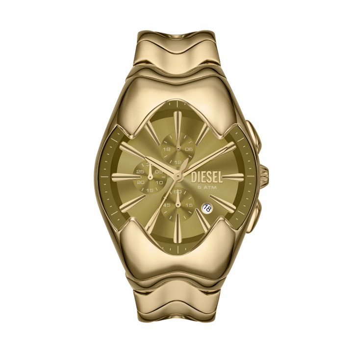 Diesel Mercurial 45mm Gold Dial Men's Quartz Chronograph Watch DZ4681