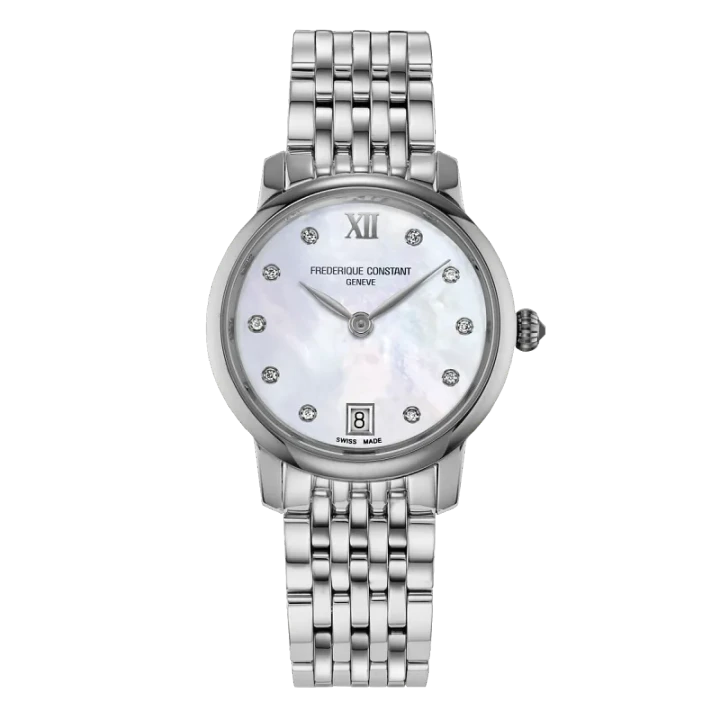 Frederique Constant Classics 30 mm Silver-Tone Dial Women's Quartz Watch FC-220MPWD1S26B
