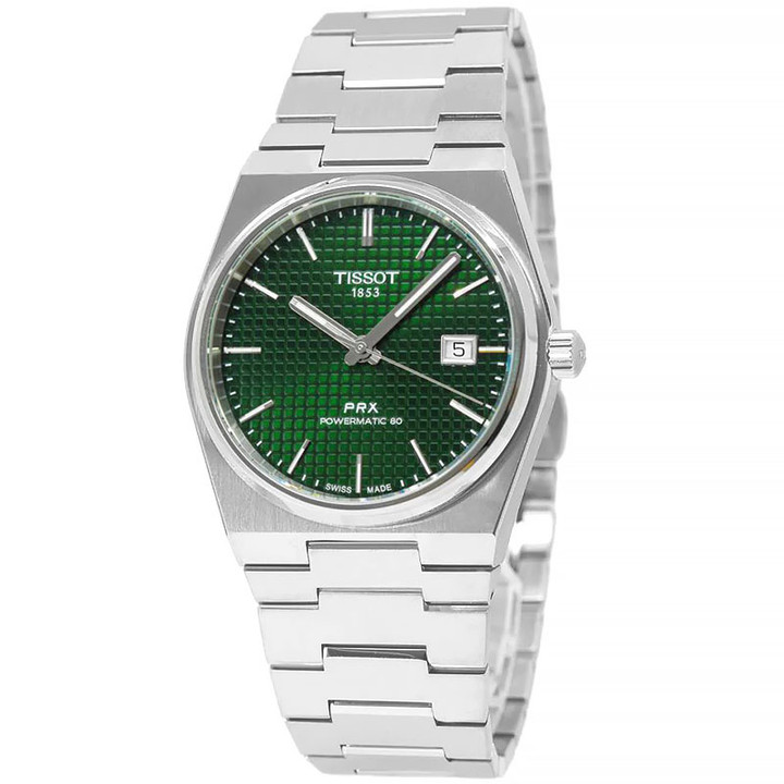 Tissot PRX Powermatic 80 40mm Green Dial Steel Men's Watch T1374071109100