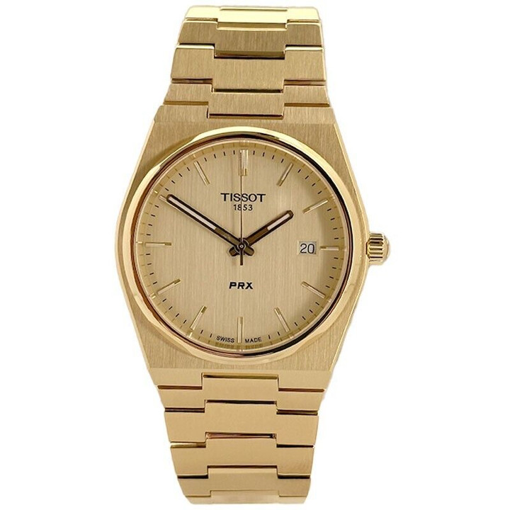 Tissot PRX Quartz 40mm × 39.5mm Gold Dial PVD Men's Watch T1374103302100