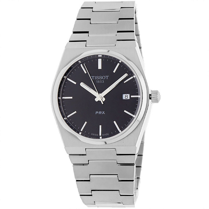 Tissot PRX Quartz 40mm × 39.5mm Black Dial Steel Men's Watch T1374101105100