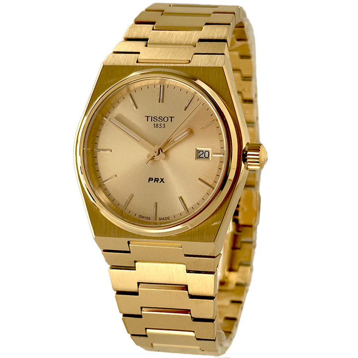 Tissot PRX Quartz 35mm × 34.6mm Gold Dial PVD Unisex Watch T1372103302100