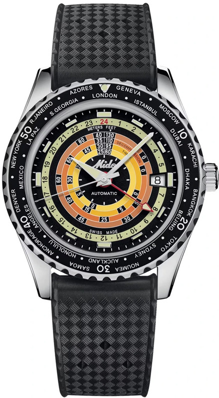 Mido Ocean Star Decompression Automatic 45.5mm Black Dial Rubber Men's Watch M0268291705100