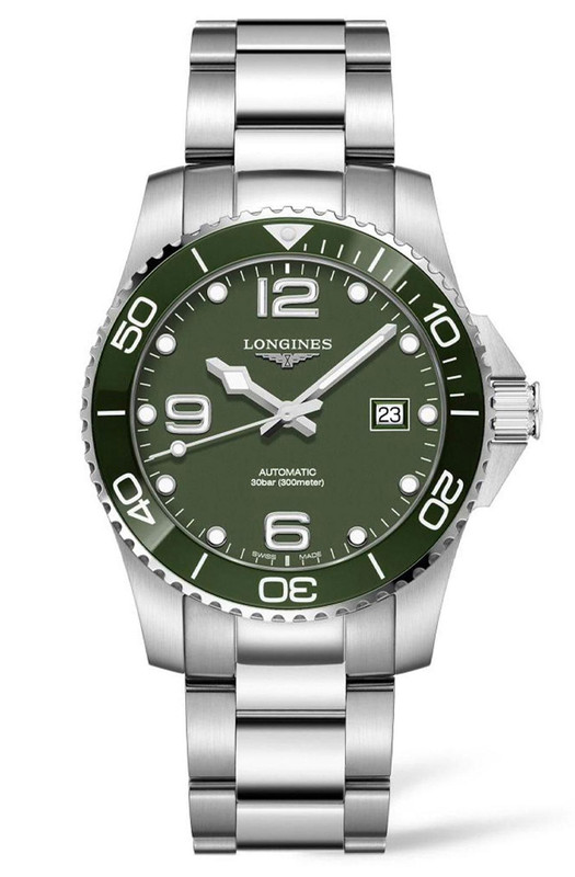 Longines HydroConquest Automatic 41mm Green Matt Dial Steel Men's Watch L37814066