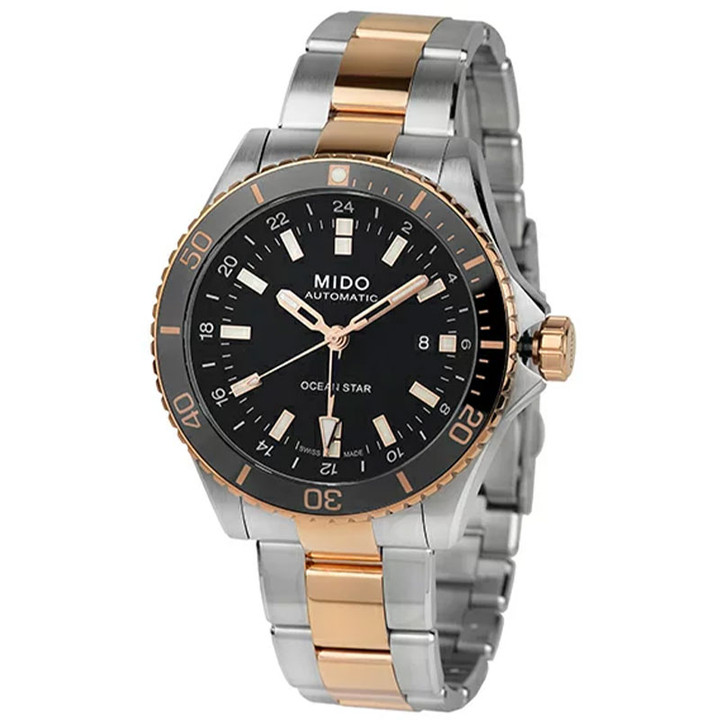 Ocean Star GMT Black Dial Two-Tone Steel Men's Watch M0266292205100