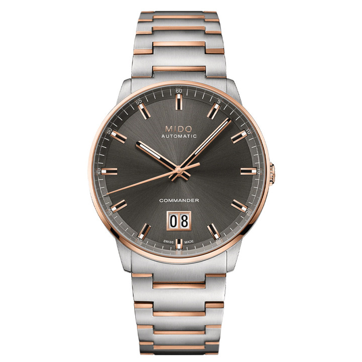 Mido Commander Automatic 42mm Anthracite / Sunray Satin Dial Steel Men's Watch M0216262206100