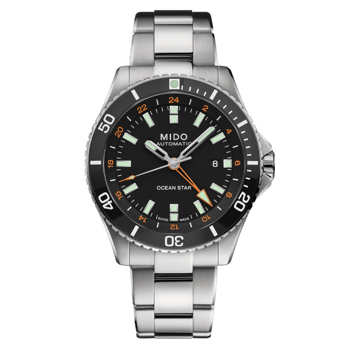 Mido Ocean Star GMT Automatic 44mm Black Dial Steel Men's Watch M0266291105101