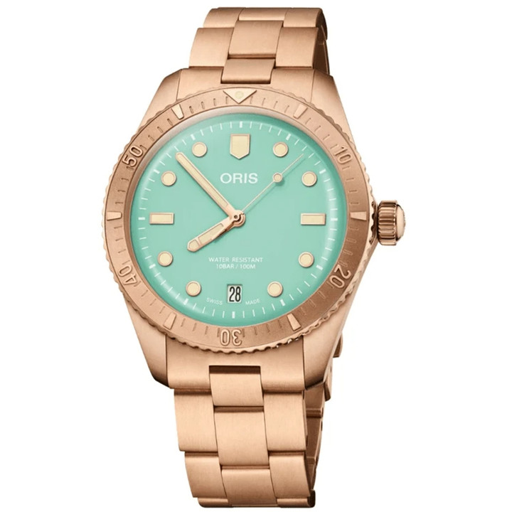 Oris Divers Sixty-Five Automatic 38mm Green Dial Steel Unisex Watch 01 733 7771 3157-07 8 19 15