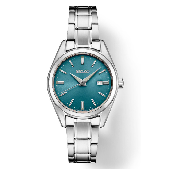 Seiko Quartz 29.8mm Blue Dial Steel Women's Watch SUR531