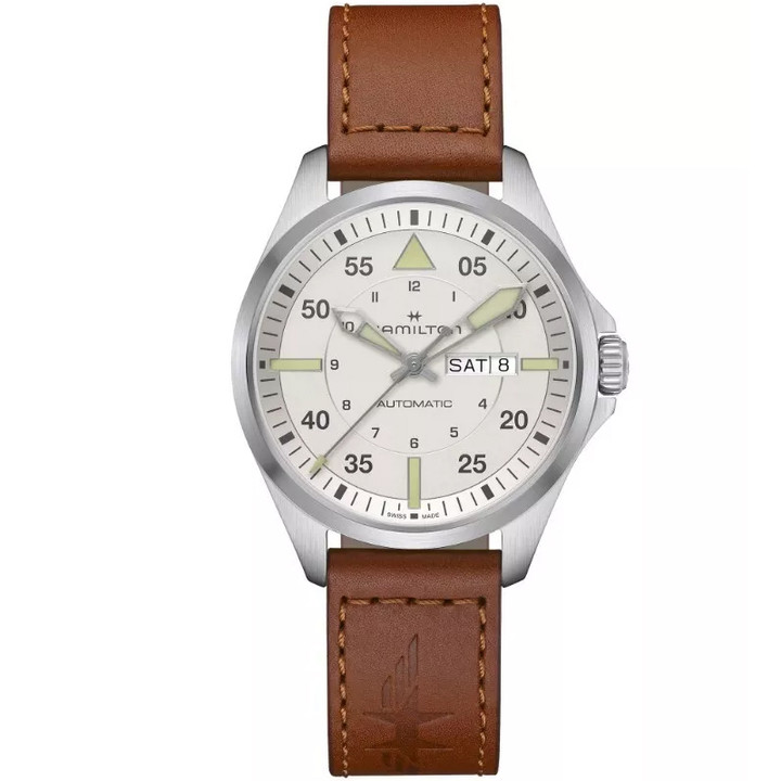 New Hamilton Khaki Aviation AUTO 42MM Silver Dial Men's Watch