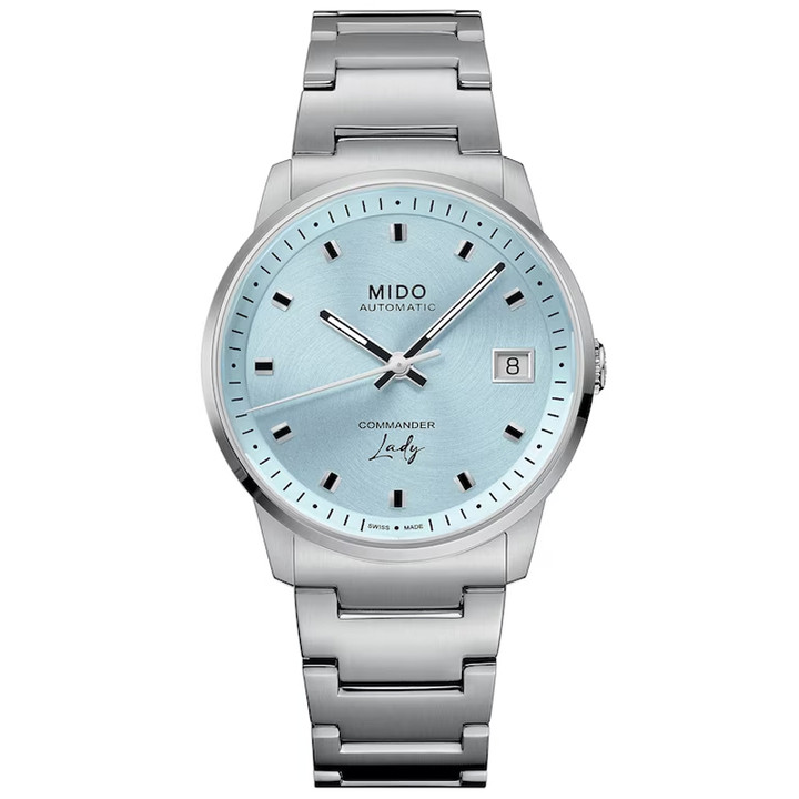 Mido Commander Lady 35mm Blue Dial Stainless Steel Bracelet Women's Watch M021.207.11.041.00